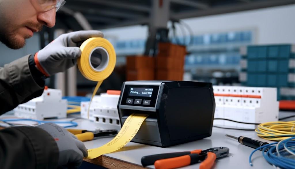 Using a thermal transfer printer to create cable labels