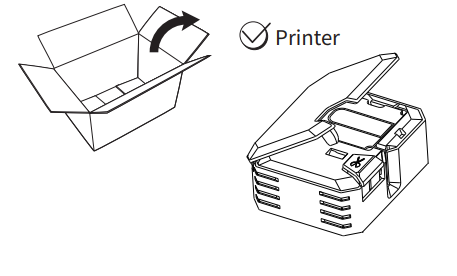 Unpacking label printer