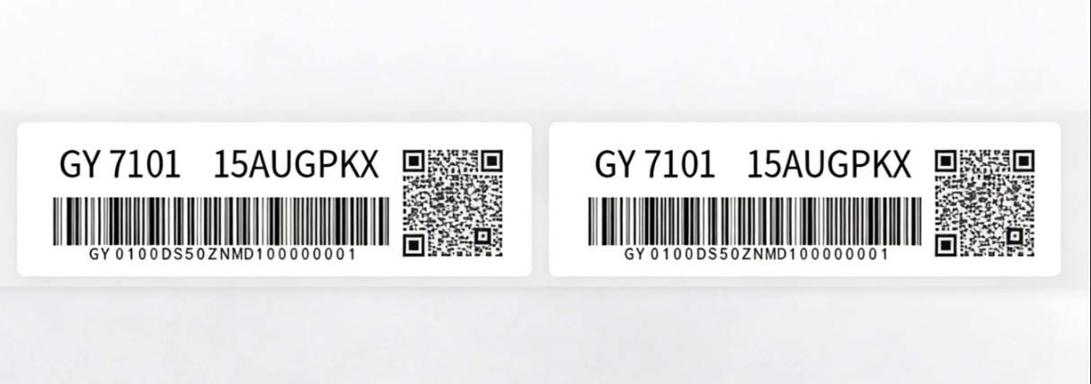 combining barcodes and QR codes labels