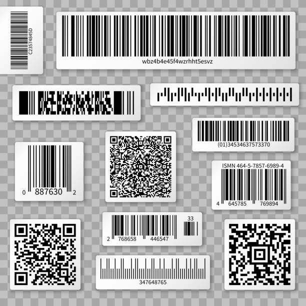 Various types of barcode labels