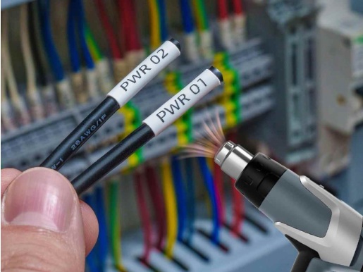 Heat shrink labels for cable