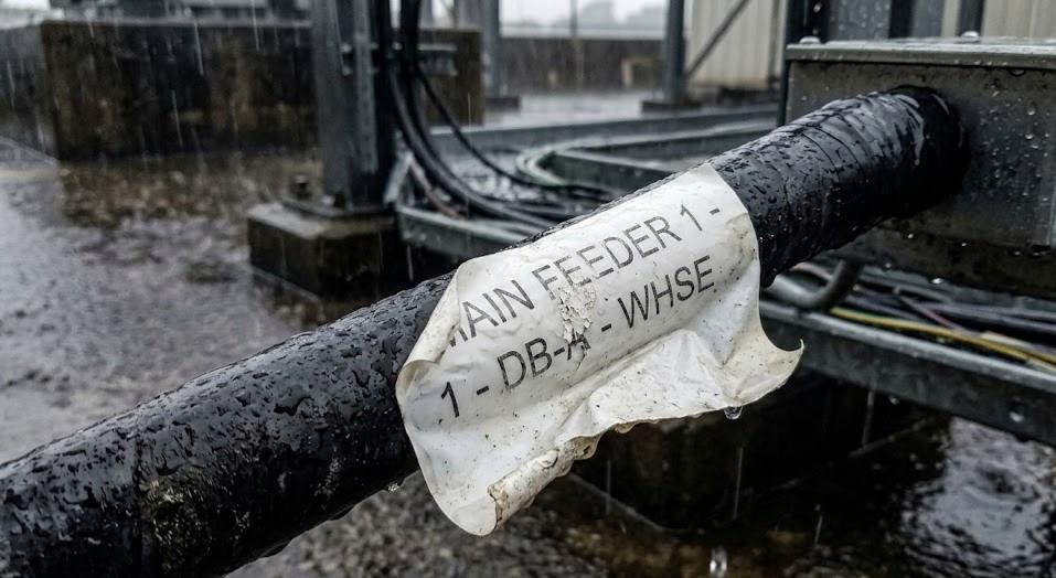 peeling cable label in humid environment