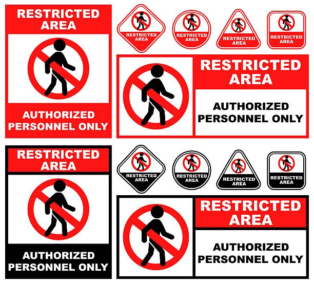 restricted area warning sign template
