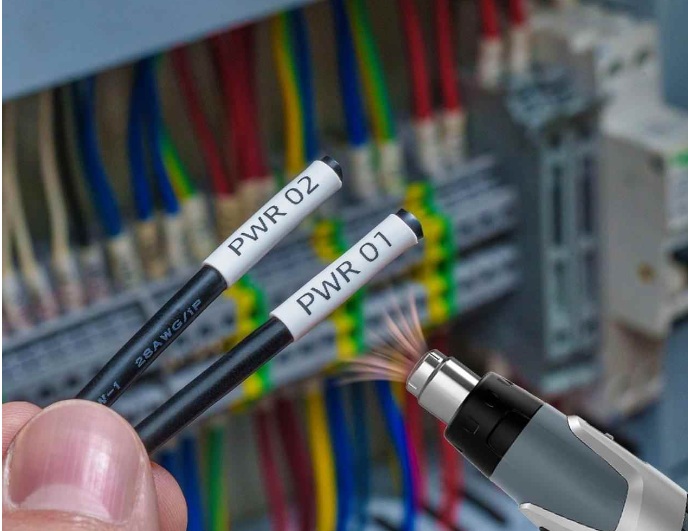 Heat-Shrink Tubing labels for server room