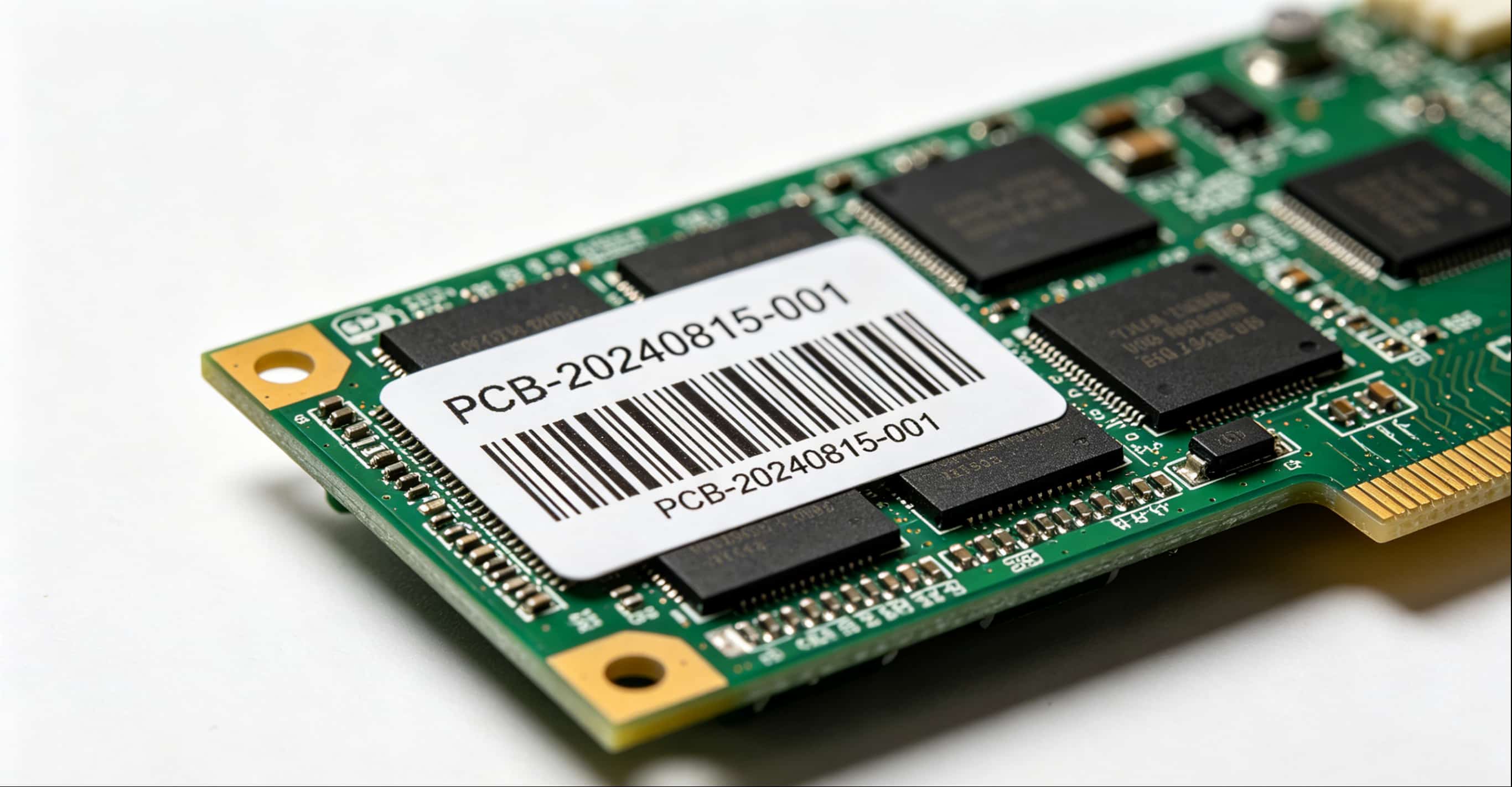 PCB identification labels printed with full resin ribbon