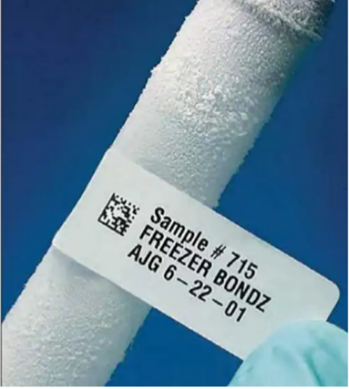 cryogenic resistant thermal transfer labels in laboratory